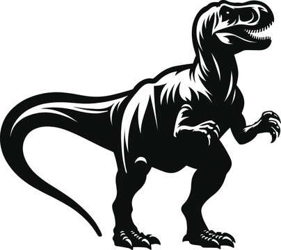 black t-rex silhouette clip art preview