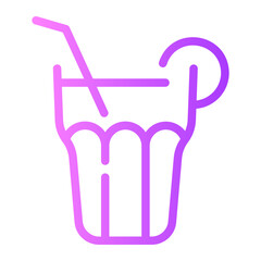 cocktail Line Gradient Icon