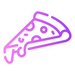 pizza Line Gradient Icon