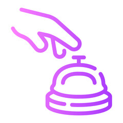desk bell Line Gradient Icon