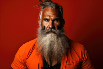 Portrait male handsome style adult happy caucasian face men person hair beard