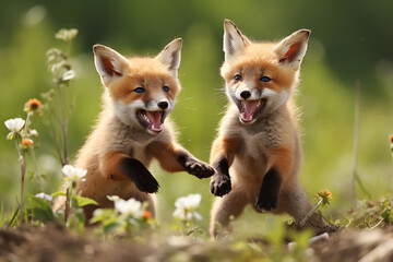 Obraz premium red fox vulpes