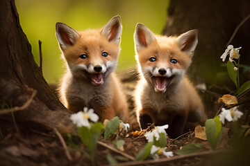 Obraz premium red fox vulpes