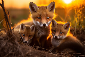 Obraz premium red fox vulpes