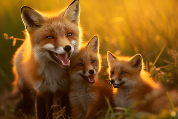 Obraz premium red fox vulpes