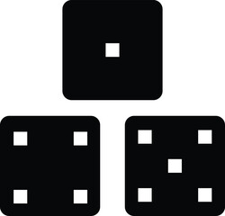 Rounded filled Dice Icon