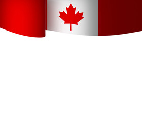Canada flag element design national independence day banner ribbon png
