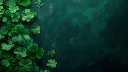 Foto op Canvas green clover leaves background. st. patricks day. © Angelo