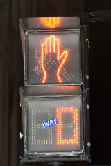 Stop semaphore light hand pedestrian
