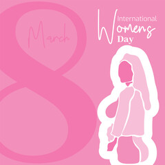 Vector flat design international womens day illustration