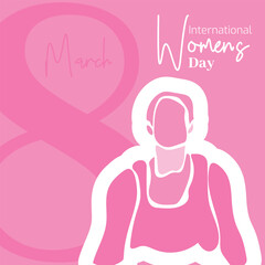 Vector flat design international womens day illustration