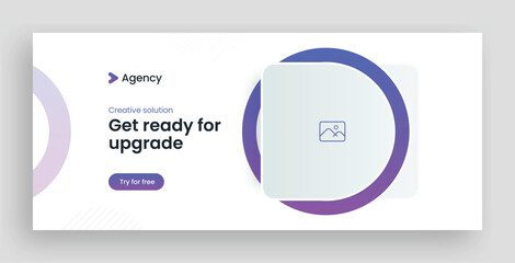 Digital marketing social media web banner and facebook cover design template