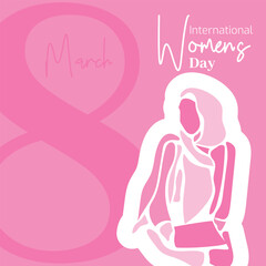 Vector flat design international womens day illustration