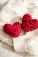 ハートの編みぐるみ