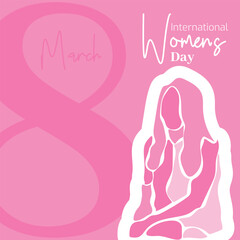 Vector flat design international womens day illustration
