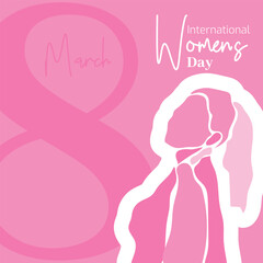 Vector flat design international womens day illustration