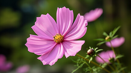 Obraz premium cosmos flower blossom in garden