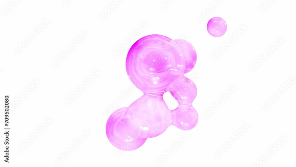 Aufkleber morphing liquid blobs in a metaball animation. 3d abstract colorful metaball background. bright holo