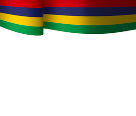 Mauritius flag element design national independence day banner ribbon png
