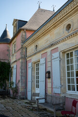 Views of wine domain or chateau in Haut-Medoc red wine making region, Pauillac village, Bordeaux,...