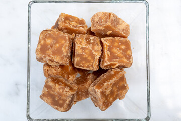 American sweets, homemade butter fudges, confection made by mixing sugar, butter and milk