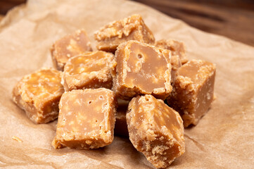 American sweets, homemade butter fudges, confection made by mixing sugar, butter and milk