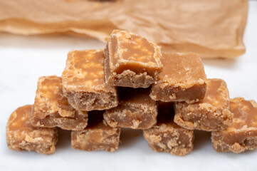 American sweets, homemade butter fudges, confection made by mixing sugar, butter and milk
