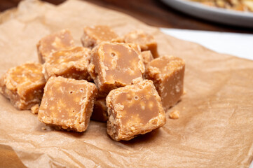 American sweets, homemade butter fudges, confection made by mixing sugar, butter and milk