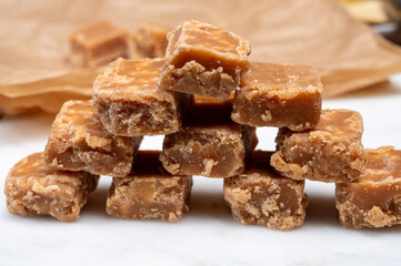 American sweets, homemade butter fudges, confection made by mixing sugar, butter and milk