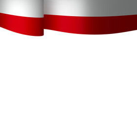 Poland flag element design national independence day banner ribbon png
