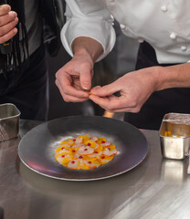 Cooking masterclass for visitors, great chefs high cuisine French restaurants, fine dining, winter festival, Avenue de Champagne, Epernay, France