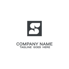 vector business logo with initial letter S semicircle design.