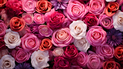 Naklejka premium Valentine's Day, love and romance background, background with heart shapes