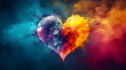 Valentine's Day, love and romance background, background with heart shapes