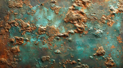 Aged copper surface with verdigris patina and water marks, illustrating the graceful aging of metal.