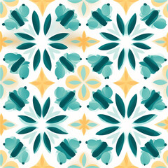 Seamless pattern : Soft Mandalas on a Creamy Background
