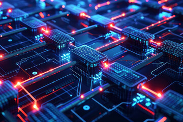 Obraz premium Decentralized and secure digital ledgers used for transparent and tamper-resistant record-keeping