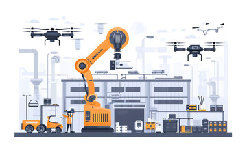 Autonomous robots and drones that perform tasks in various industries, including manufacturing