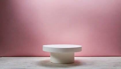 Girly Glam: Pink Background Podium for Product Showcase