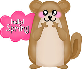 Groundhog Hello Spring 