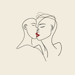 couple kissing