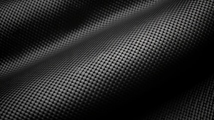 Black rubber-coated technical fabric texture with light reflections and shadows - obrazy, fototapety, plakaty