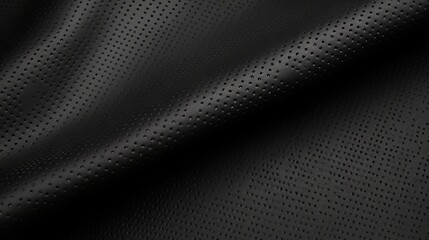 Black rubber-coated technical fabric texture with light reflections and shadows