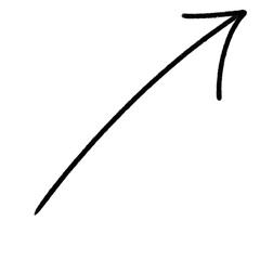 Arrow. Arrow Doodle. Arrow Scribble. Transparent background.