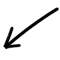 Arrow. Arrow Doodle. Arrow Scribble. Transparent background.