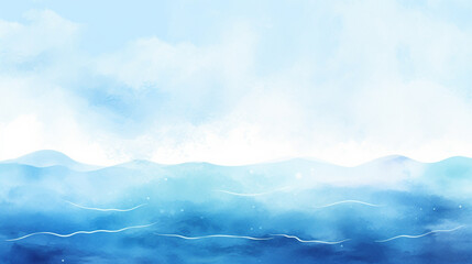 Abstract blue watercolor background.Hand painted watercolor. AI