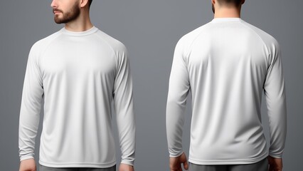 light grey sweatshirt mockup. man wearing a plain light grey sweatshirt