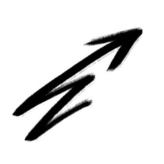 Arrow. Arrow Doodle. Arrow Scribble. Transparent background.