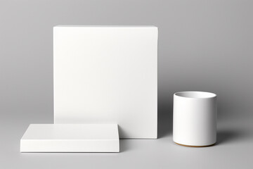 Fototapeta premium Blank Stationery Set Mockup created with Generative AI