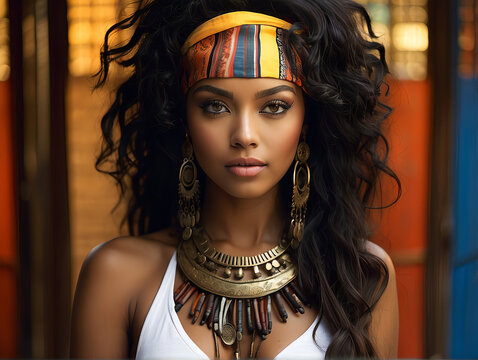 Ethiopian Girls in Traditional Dress, Street festival costumes, Colourful traditional dressing culture